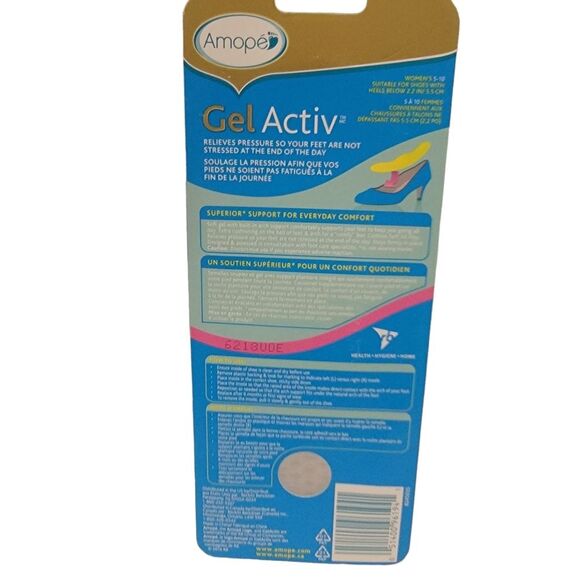 AMOPE Gel Activ Everyday Heel Insoles 1 Pair size 5-10 - Picture 4 of 4